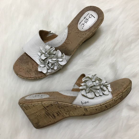 born white wedge sandals